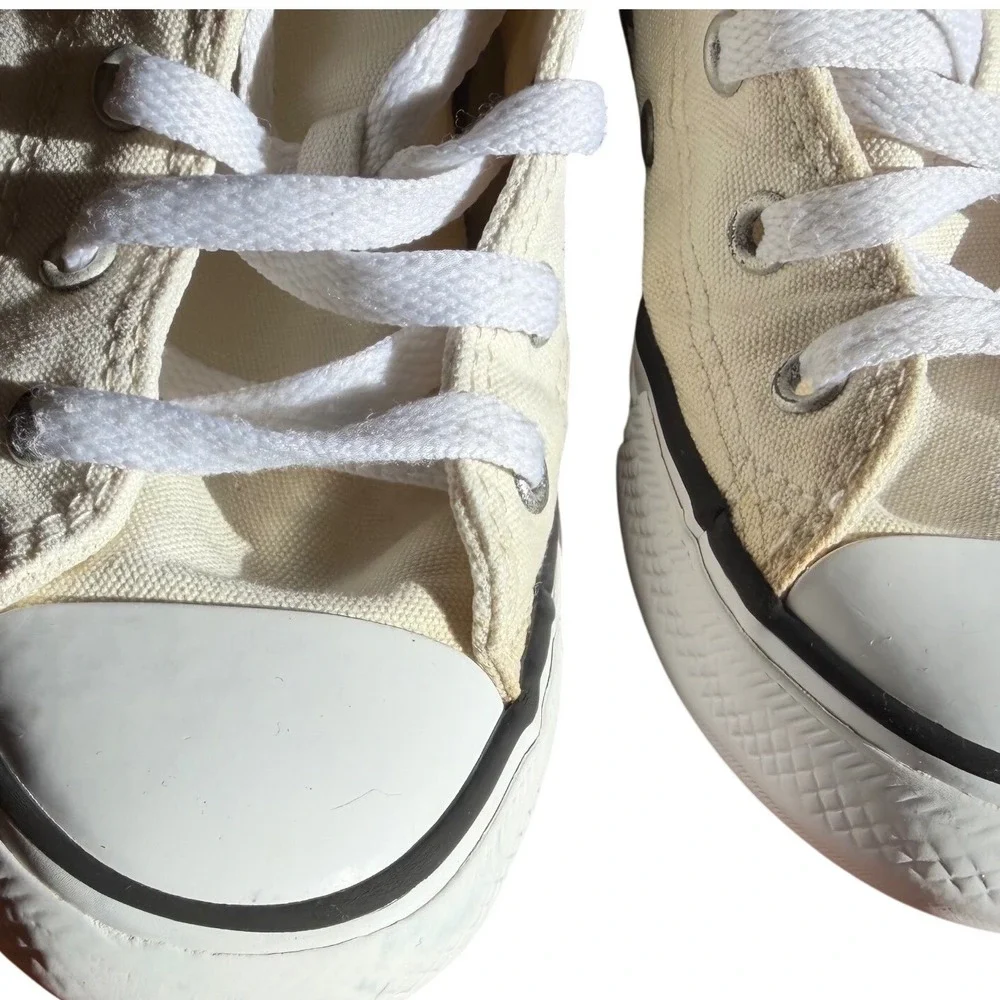 Converse Chuck Taylor All Star Hi Floral Embroidered Youth Shoes Egret A11775F